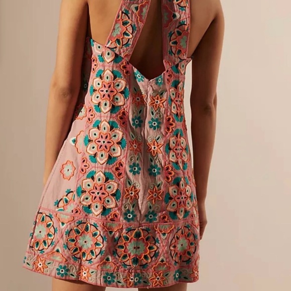 Anthropologie Embroidered & Appliquéd Shift Dress Size 10 - Picture 3 of 9
